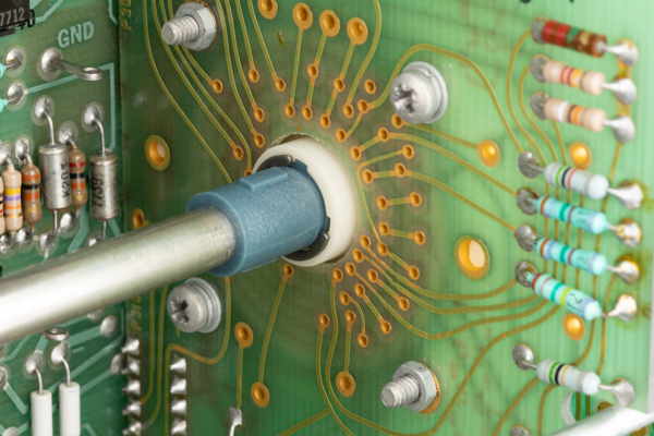 Detail near rotary switch in Tektronix oscilloscope (Outtake)